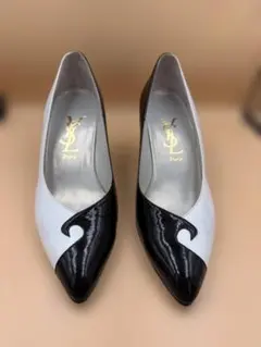 YSL ポインテッドトゥヒール 白黒のサムネイル