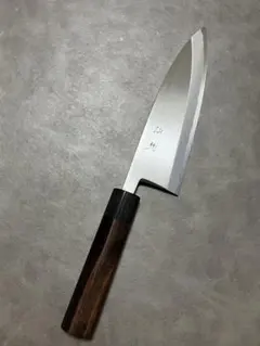 出刃包丁 仙助 銘入り 紫檀シノギ柄 180mm 片刃 ［302］のサムネイル