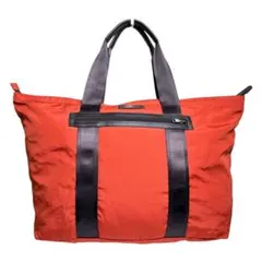 大容量　コーチ　トートバッグ　ナイロン　レザー　オレンジ　肩掛け　A4