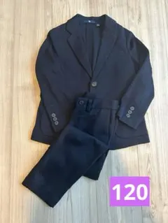 ユニクロ フォーマル ジャージージャケット&パンツ セット120 ネイビー