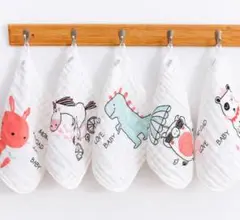⭐️新品未使用⭐️動物イラスト ガーゼタオル 2色セット⭐️10枚⭐️