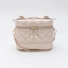 RANDA キルティング2WAYバニティバッグ ピンクゴールド