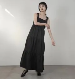【Amiur】typewriter belt tiered ops ワンピースのサムネイル