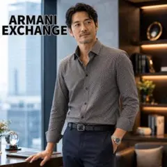 ARMANI EXCHANGE A|X 長袖シャツ M グレー 総柄 コットンのサムネイル