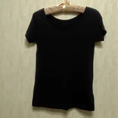 AIRism ブラック ショートスリーブ Tシャツ