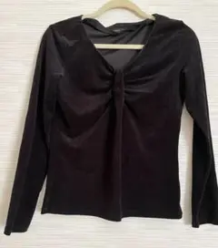 ベロア　ストレッチTシャツ　ブラウス
