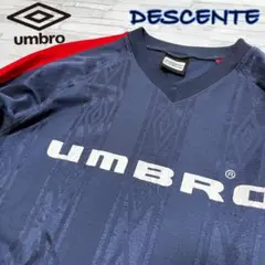 90s UMBRO アンブロ ロンt ゲームシャツ デサント テープロゴ y2k