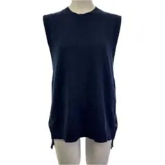 PLUS PLUS カシミヤ ニットベスト ノースリーブ フリーサイズ