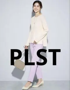 PLST カラーミックスボートネックセーター　サマーニット　ボックスシルエット