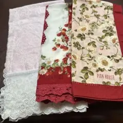 PINK HOUSE ハンカチ とレースハンカチ3枚セットのサムネイル