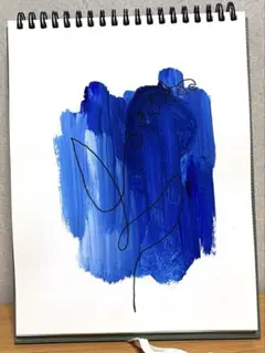 ハンドメイド絵画　ブルーすずらん原画