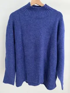 【yukiho様専用】GUパフィータッチハイネックチュニック ブルーMサイズ