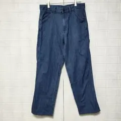 UNIQLO ユニクロ (S)　メンズ デニムワークパンツ　コットンリネン