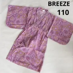 BREEZE ブリーズ ワンピース浴衣 花火柄 ラベンダー 110 紫　帯なしのサムネイル