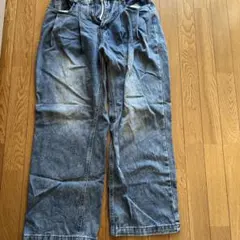 ライトブルー ワイドレッグデニム