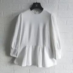 美品✨ボーダーズアットバルコニー　スウェット ペプラムトップス