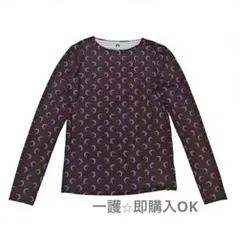 Marine Serre メッシュ 長袖トップス MARINE SERRE（マリーンセル） マリーン セル カットソー Moonogram
