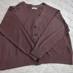 美品【SM2】無地長袖カーディガン F