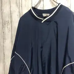 【TEAMWORK】USA製 プルオーバー M ネイビー 袖汚れあり