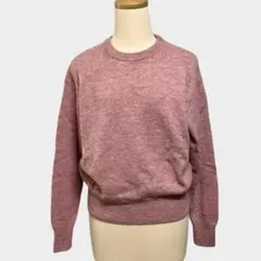 無印良品 【洗える】ウール ミドルゲージ クルーネックセーター Mサイズ　ピンク