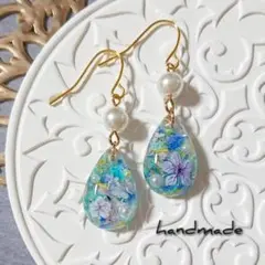 ≪340 ターコイズ≫レジンピアス 400円 - メルカリ