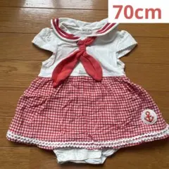 70cm kid's zoo セーラー襟 ワンピース