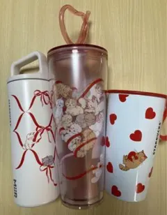 新品　スタバ　スターバックス　タンブラー　猫　ねこ　3個