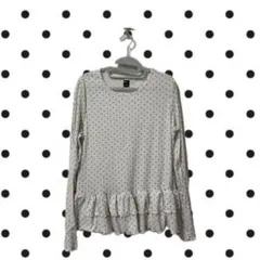 長袖 水玉 ドット フリル Shein ウィッシュコア