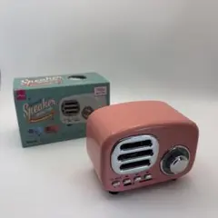 DAISO Bluetoothレトロスピーカーピンク・ホワイト2台セットのサムネイル