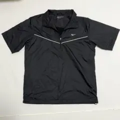 【美品】ナイキゴルフ 中綿 ハーフジップジャケット 半袖 黒 L オールシーズン