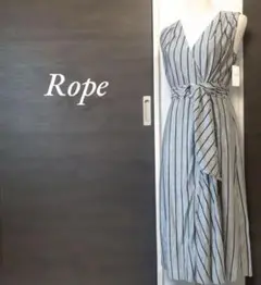 ROPE ストライプ柄 ラップワンピース カーディガン