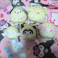 サンリオキャラクターズ フルーツ着ぐるみマスコット キウイ 5種セット