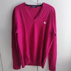 【BURBERRY BLACK LABEL】メンズセーター(赤紫)