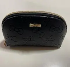 ハローキティ ポーチ 黒 リボン