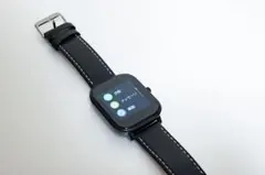 ニトリ　スマートウォッチ バルカ レザーバンド　ブラック