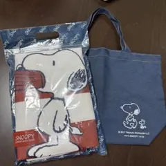 SNOOPY スヌーピー トートバッグ バスタオル 2点セット