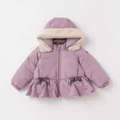 petit main ペプラムダウン入りジャケット 130　 紫　ダウン70