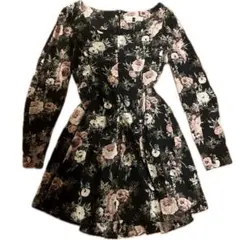 姫ギャル、平成ギャル、Y2K、ロリータ LIZLISA系 長袖ミニワンピース