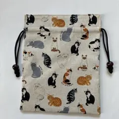 猫柄 巾着袋