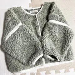 美品　キッズ　ボアジャケット グリーン　120cm