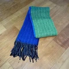 マフラー　コムサ　コムサイズム 青　緑