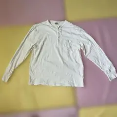 希少XL グラッドハンド 長袖 ヘンリーネック Tシャツ 生成り レギュラーのサムネイル