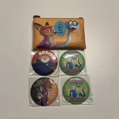 ズートピア ポーチ 缶バッジ セット