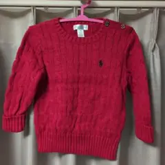 ハ*エ様 Ralph Lauren ケーブルニットセーター 18M