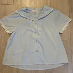 mezzo piano 水色 半袖シャツ 140cm