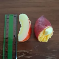 食品サンプル（りんご、おさつバター）