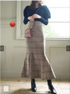 GRL チェック柄 マーメイド　スカートrut707 グレイル　ボトムス