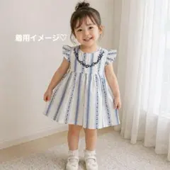 コンビミニ 花柄刺繍ワンピース 70サイズのサムネイル