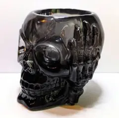 スモークブラック スカルキャンドルホルダー