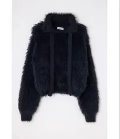 laguagem COLLAR BELTED ニット　ブラック